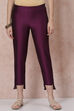 Purple Poly Cotton Slim Pants image number 2
